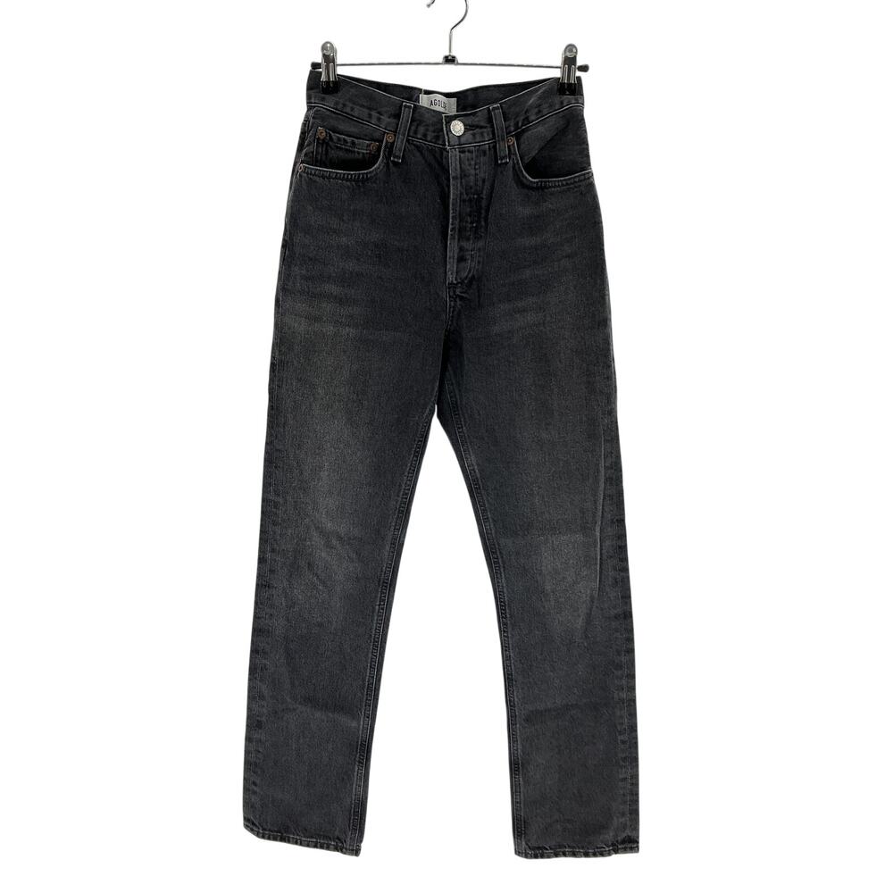 Agolde Vintage Washed Black Lana Straight Denim Jeans Size 23 - Picture 2 of 4